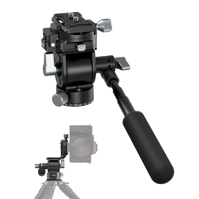 smallrig-4104-video-fluidkopf-stativkopf-5kg-mit-teleskopgriff-arca image 1