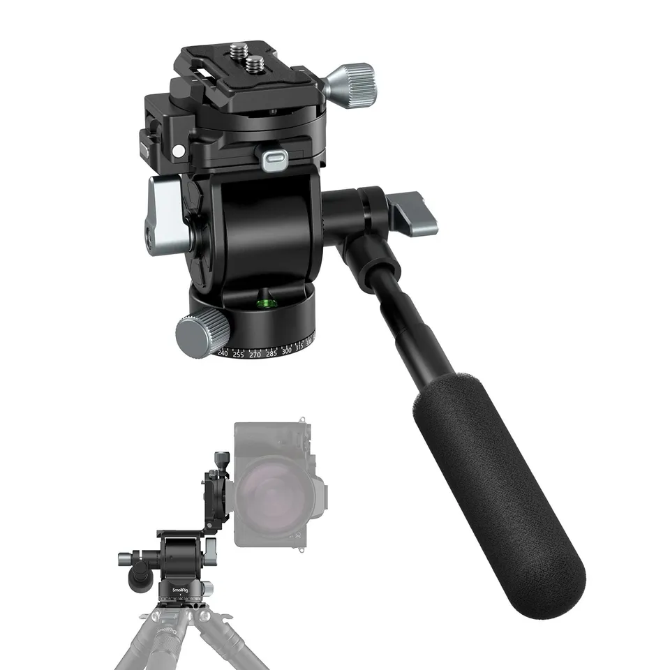 smallrig-4104-video-fluidkopf-stativkopf-5kg-mit-teleskopgriff-arca image 1