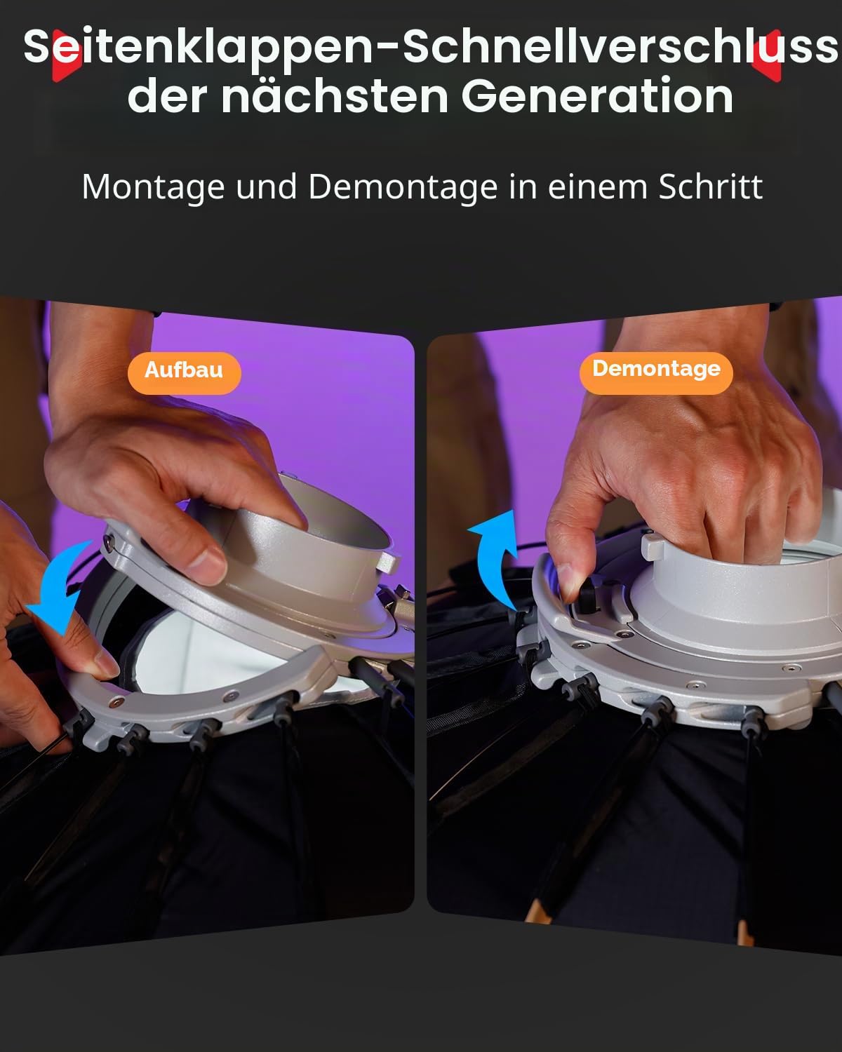 smallrig-fp-90-parabol-softbox-5395-35-4-zoll-bowens-mit-wabe-und-diffusoren image 3