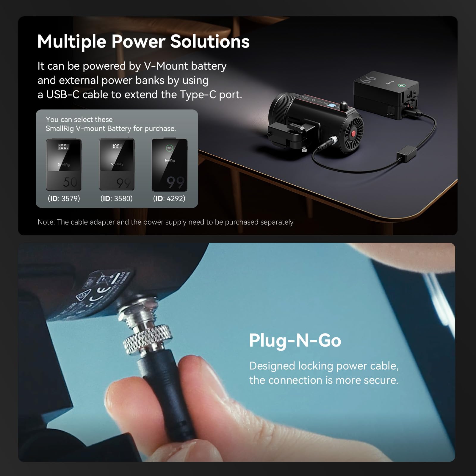 smallrig-4280-rc-30b-cob-videolicht-bi-color-30w-2700k-6500k image 7