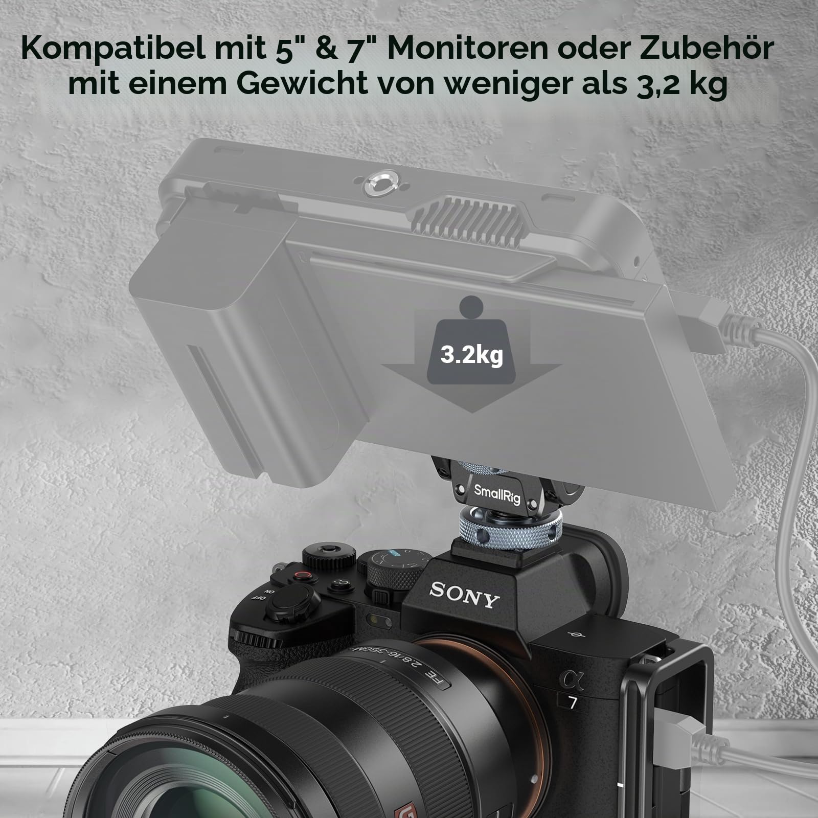 smallrig-3809b-kamera-monitorhalterung-lite-mit-blitzschuh image 2