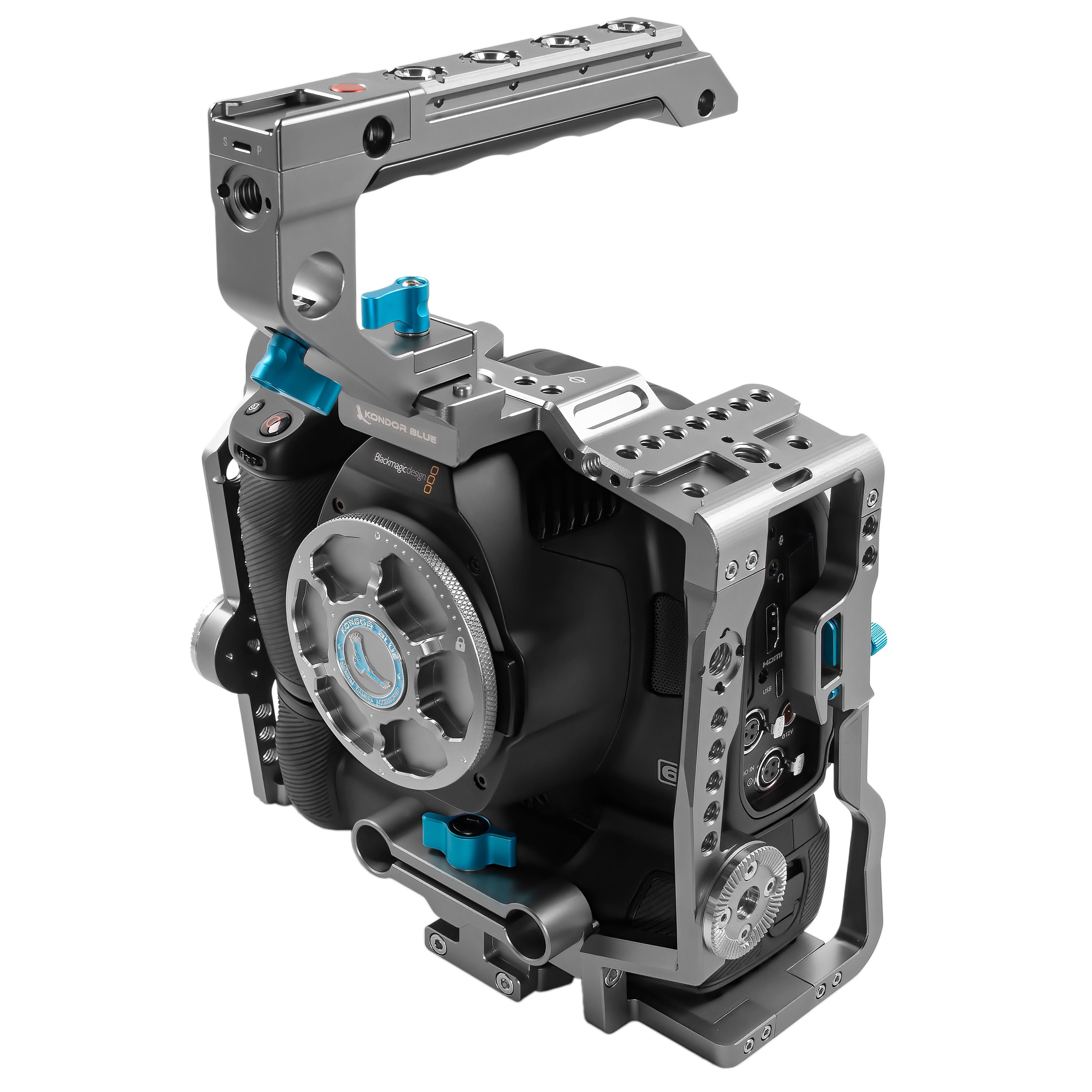 kondor-blue-bmpcc-6k-pro-6k-g2-cage-mit-battery-grip image 1