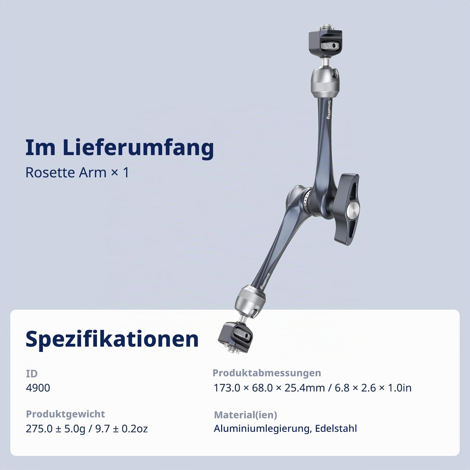 smallrig-4900-11-rosette-magic-arm-kamera-monitorhalterung-mit-1-4-20-und-3-8-16 image 8