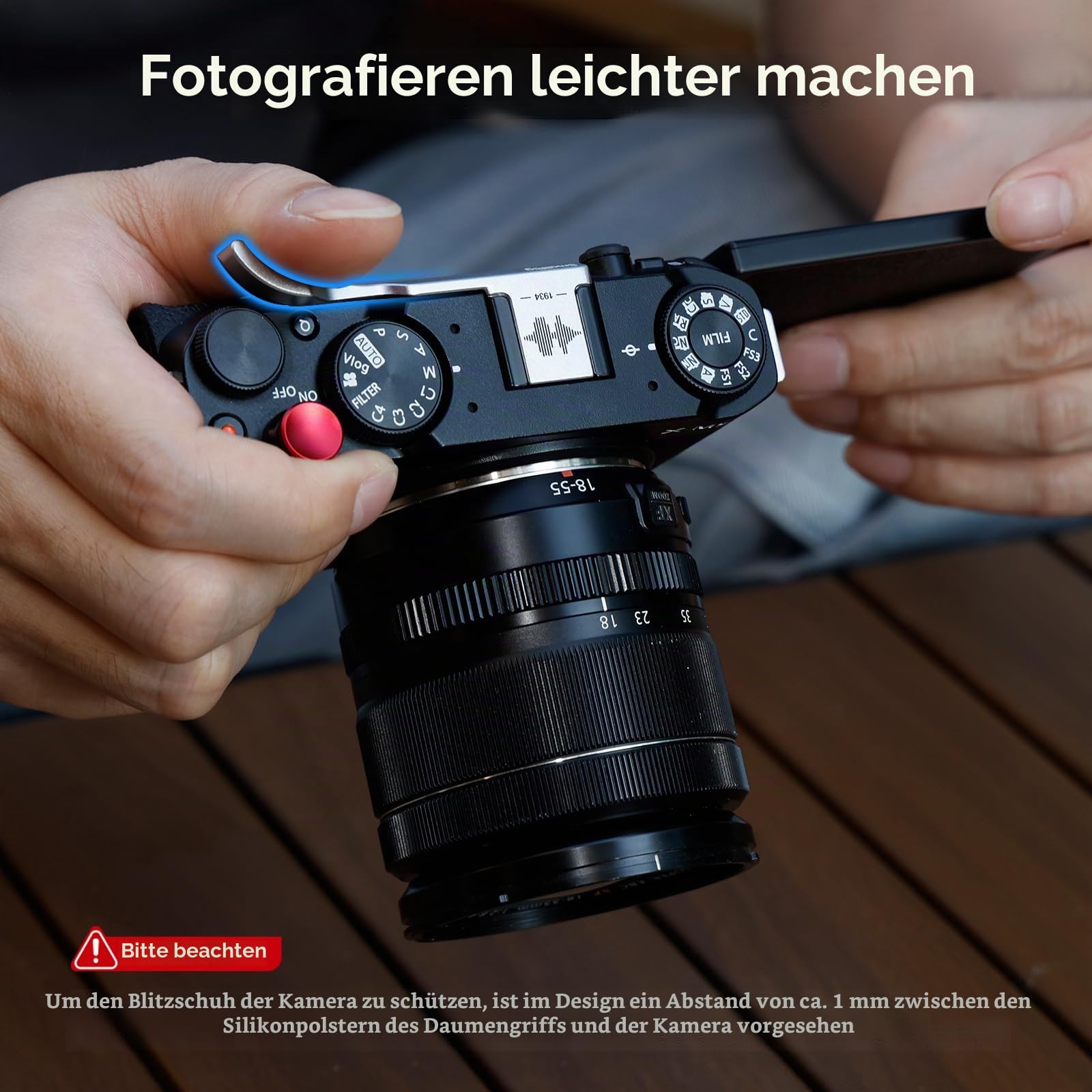 smallrig-4877b-daumengriff-blitzschuhabdeckung-silber-f-r-fujifilm-x-m5 image 7