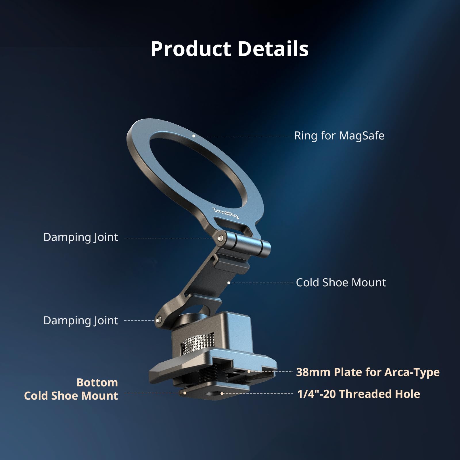 smallrig-5339-telefonhalterung-mit-cold-shoe-f-r-arca-swiss-handyhalter-mit-mags image 3