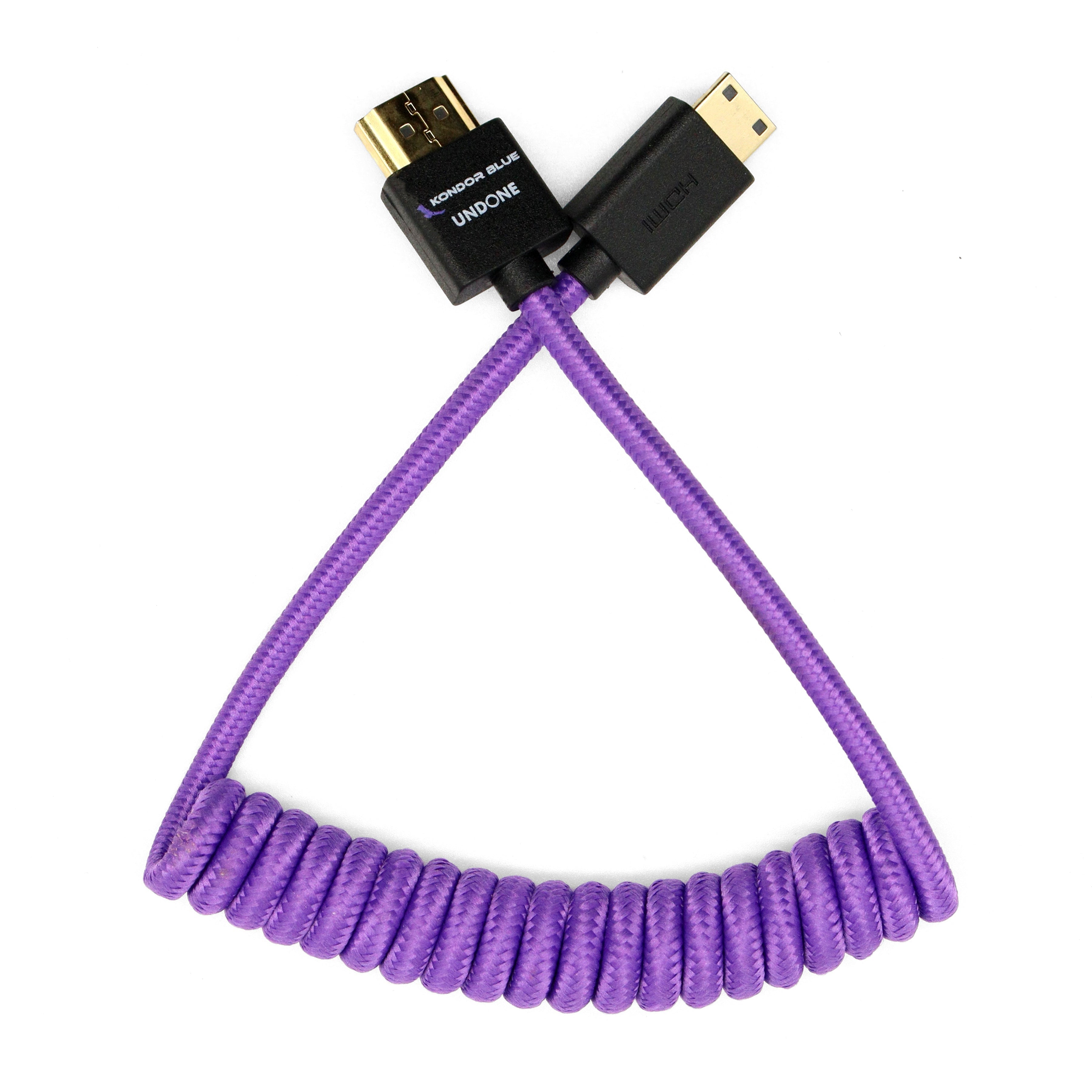 kondor-blue-gerald-undone-mk2-mini-hdmi-auf-hdmi-kabel-12-24-coiled-lila image 4