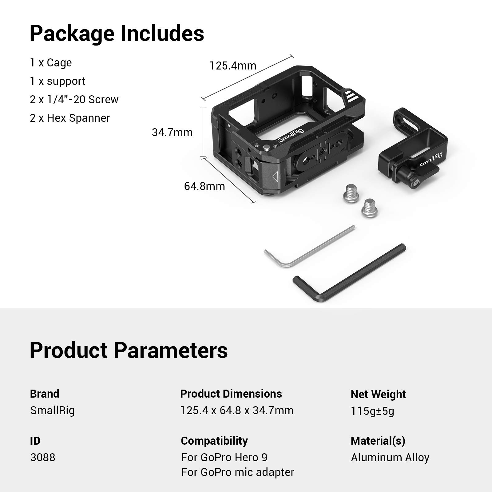 smallrig-3088-vlog-kit-k-fig-set-f-r-gopro-hero-11-10-9 image 8