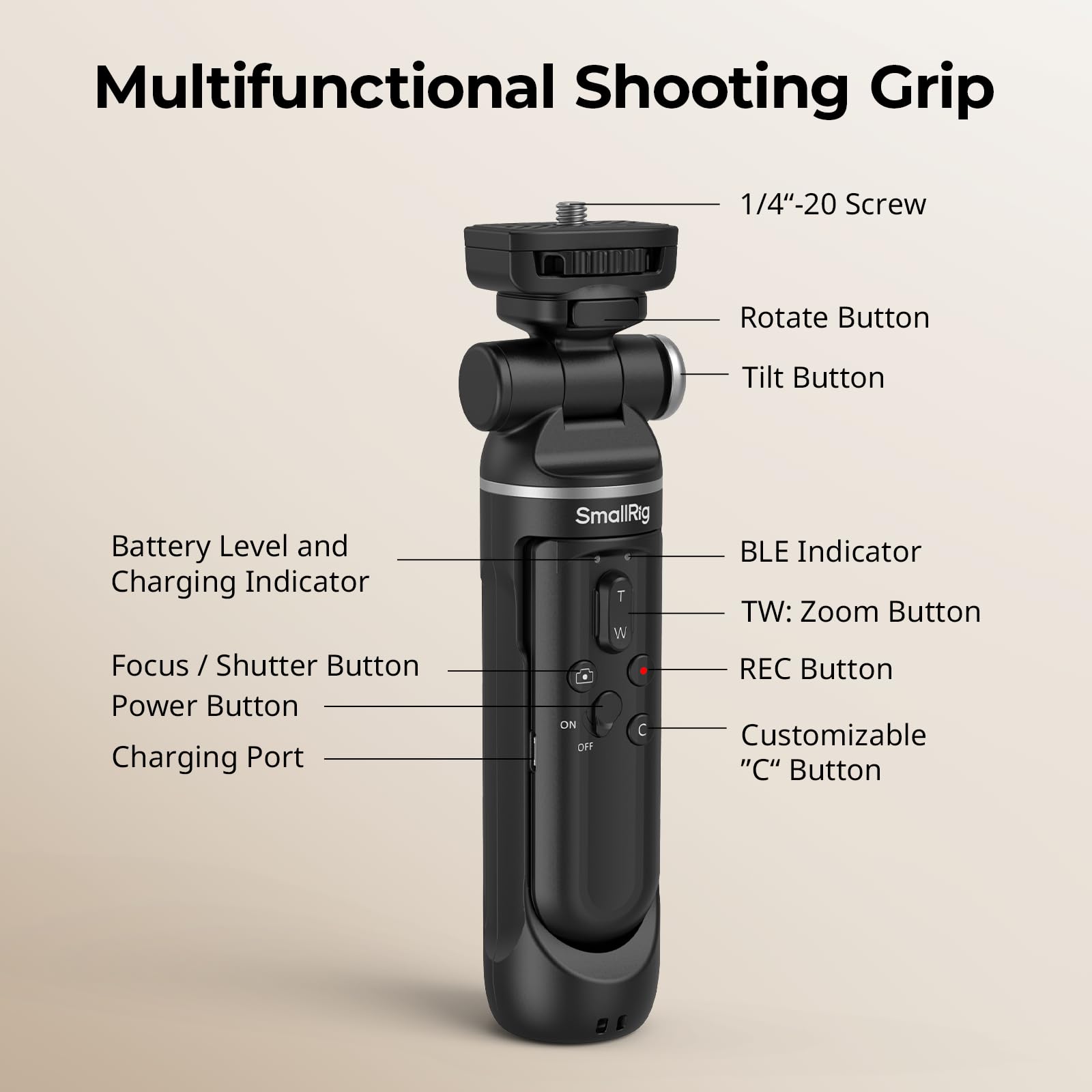 smallrig-sr-rg2-4551-kabelloser-aufnahmegriff-selfie-stick-stativ image 4