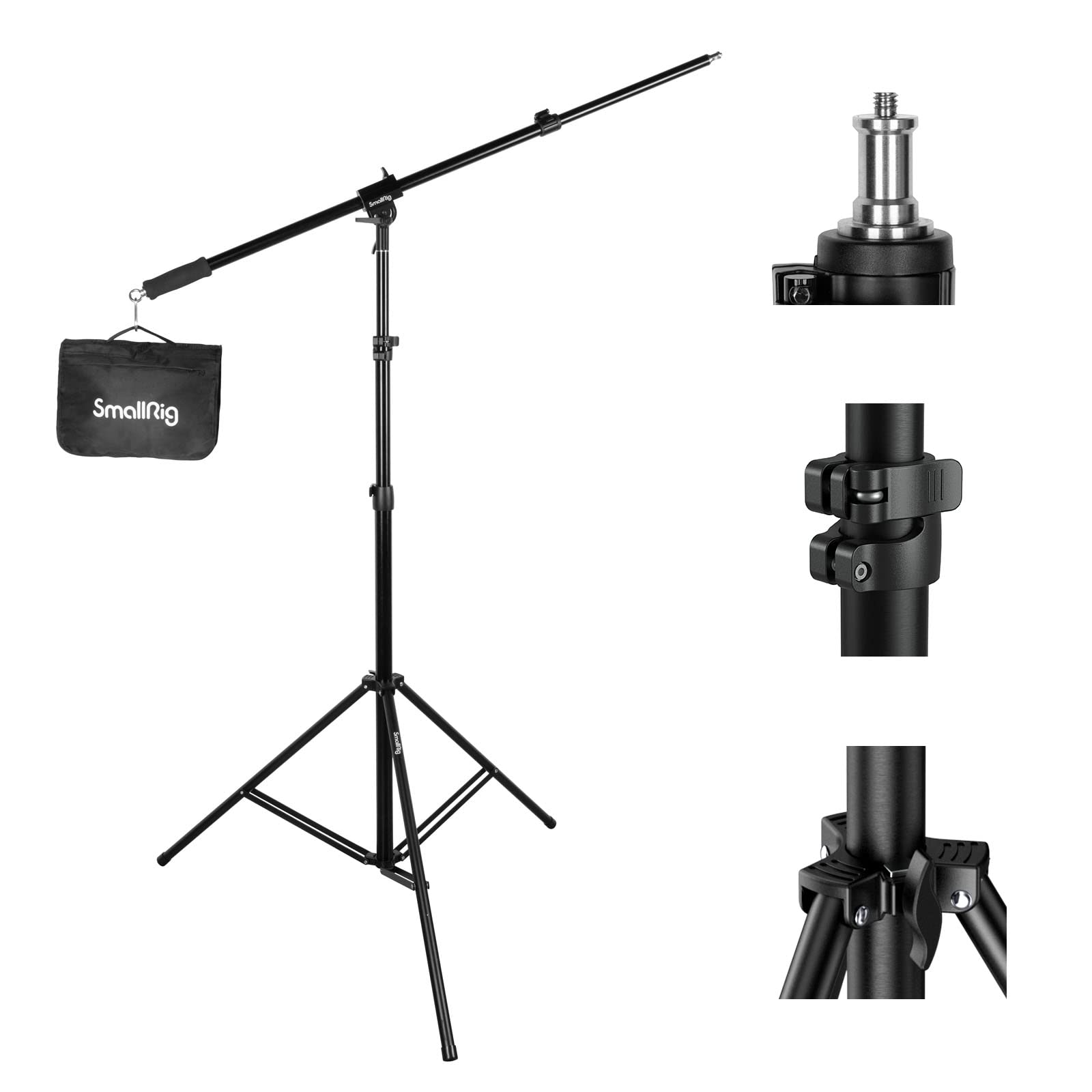 smallrig-3737-ra-s280a-aluminium-lichtstativ-280-cm-mit-170-cm-haltearm-bis-5-kg image 1