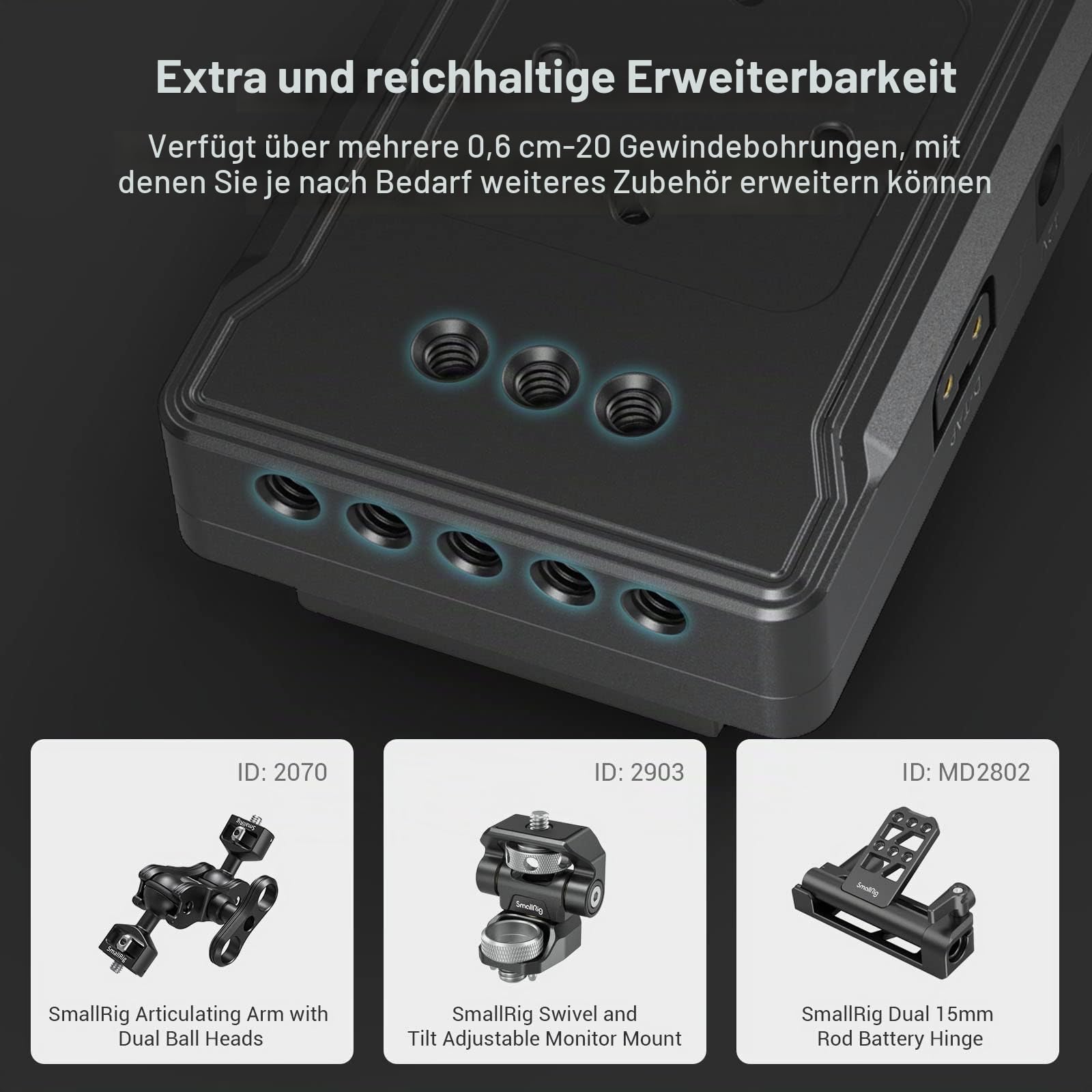 smallrig-v-mount-akkuplattenadapter-3498b-mit-dual-15-mm-stabklemme-f-r-sony-can image 7
