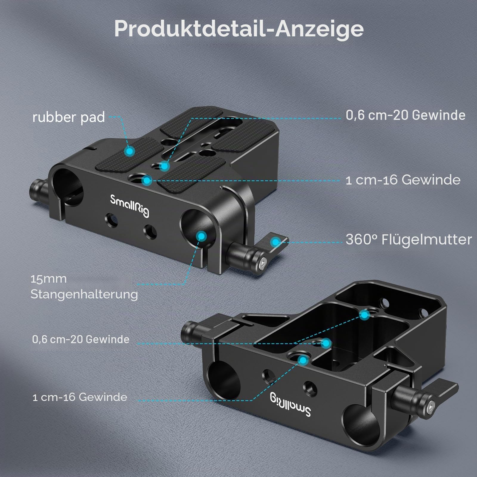 smallrig-1674-kamera-grundplatte-mit-15mm-rod-klemme image 6