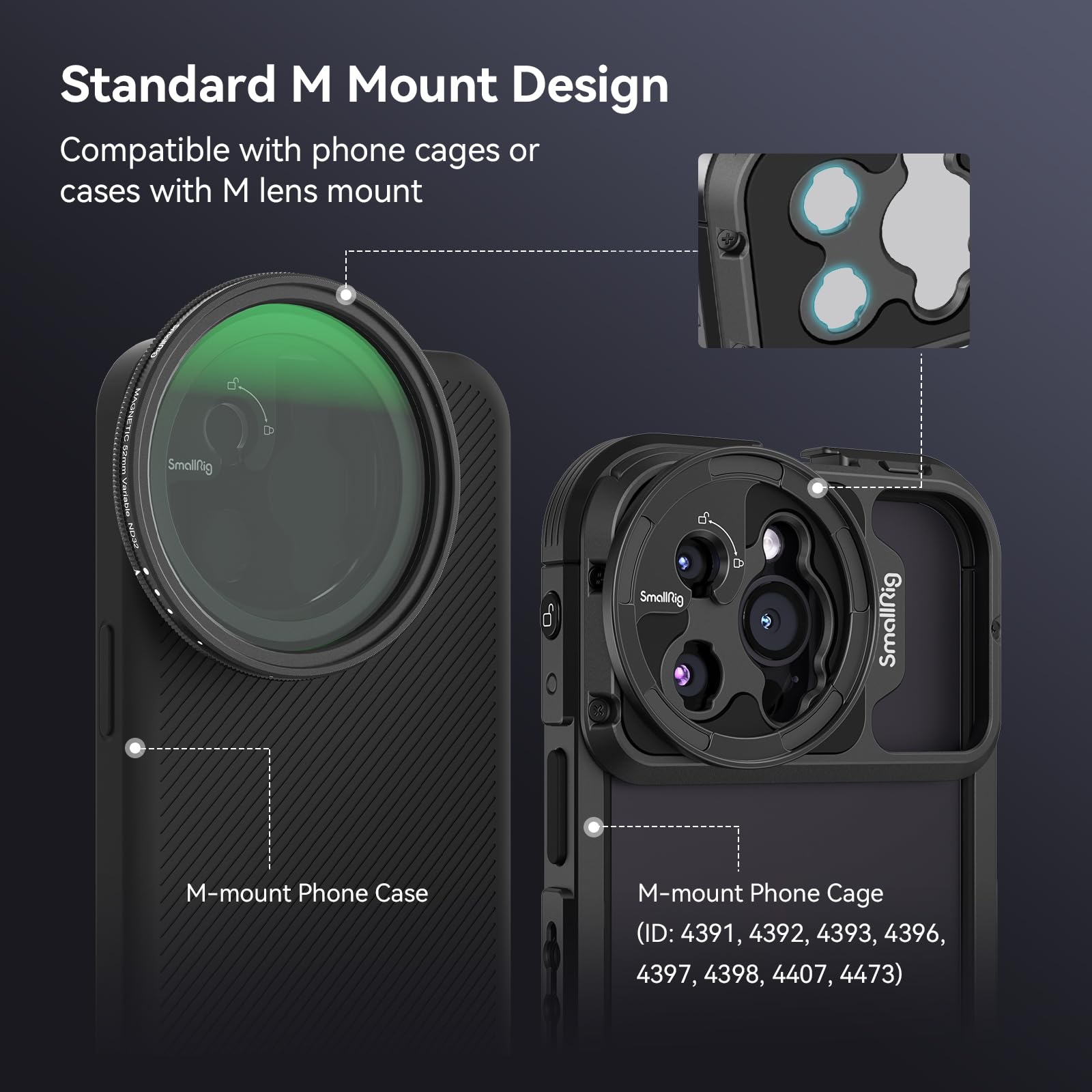 smallrig-52mm-magnetischer-cpl-filter-mit-m-mount-adapter-4388b image 2