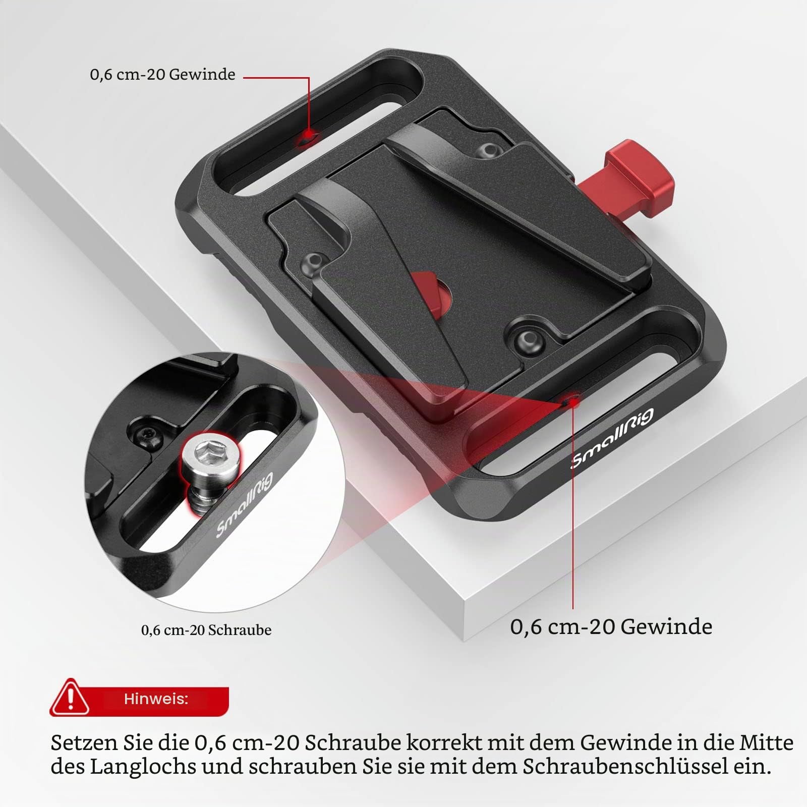 smallrig-2987-mini-v-mount-batterieplatte-akkuhalterung-aus-aluminium-63-g image 3