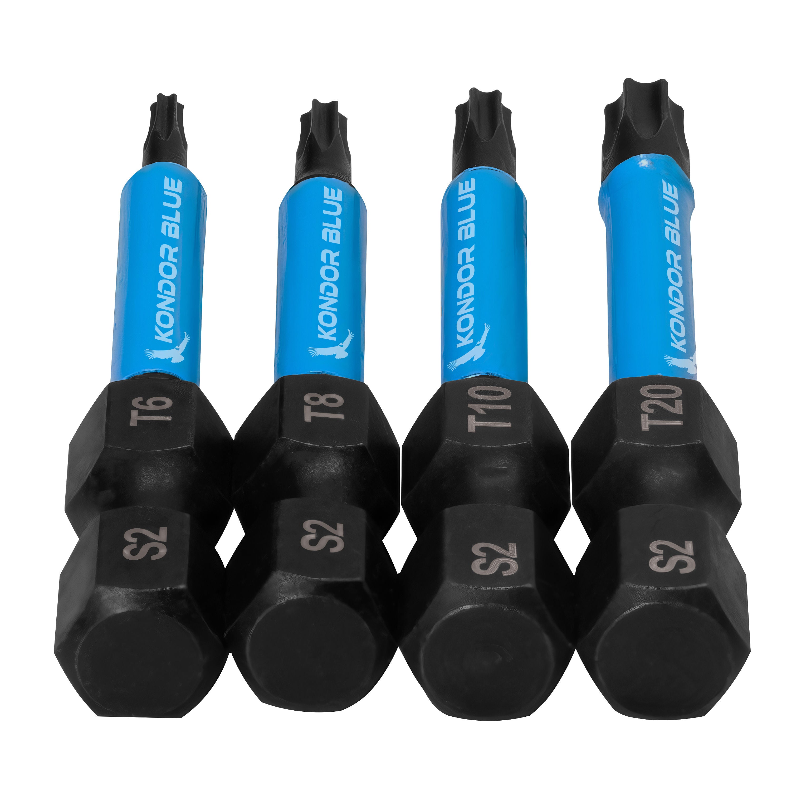 kondor-blue-torx-bit-pack-50mm-4er-set-t6-t8-t10-t20 image 1
