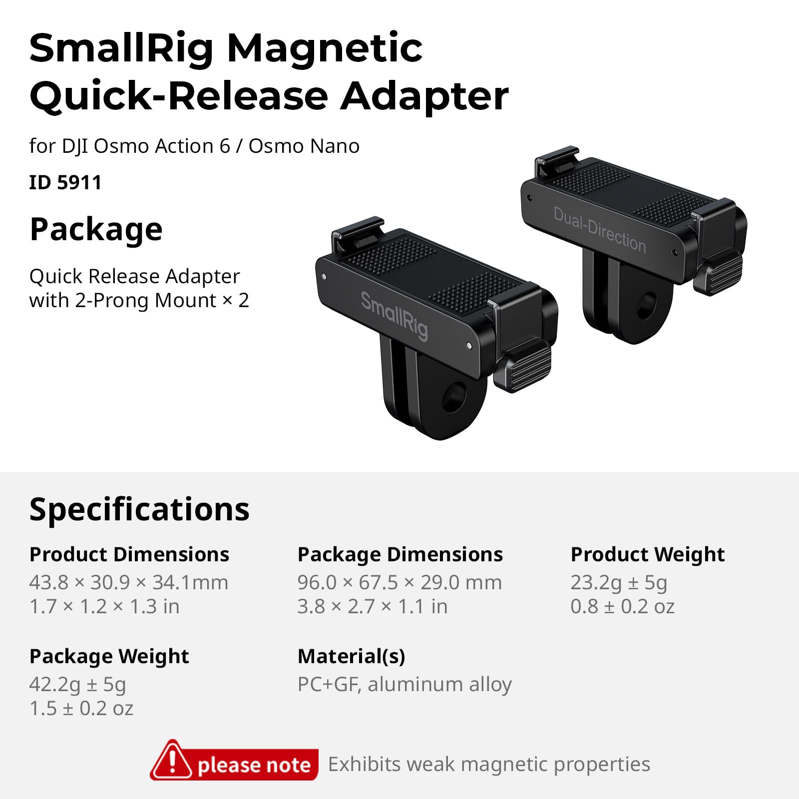 smallrig-5911-magnetischer-schnellwechseladapter-2er-set-f-r-dji-osmo-action-6-n image 7