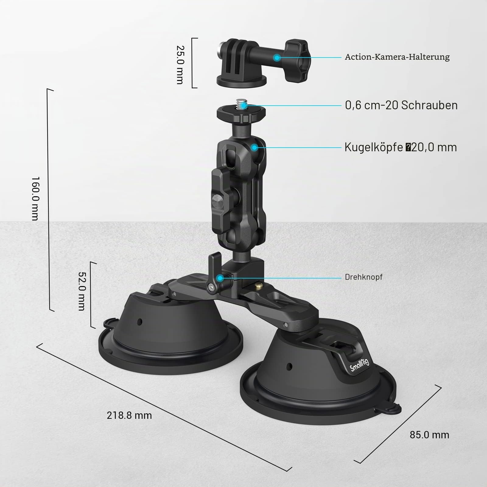 smallrig-saugnapfhalterung-mit-magic-arm-f-r-gopro-actioncam-und-leichte-kameras image 2